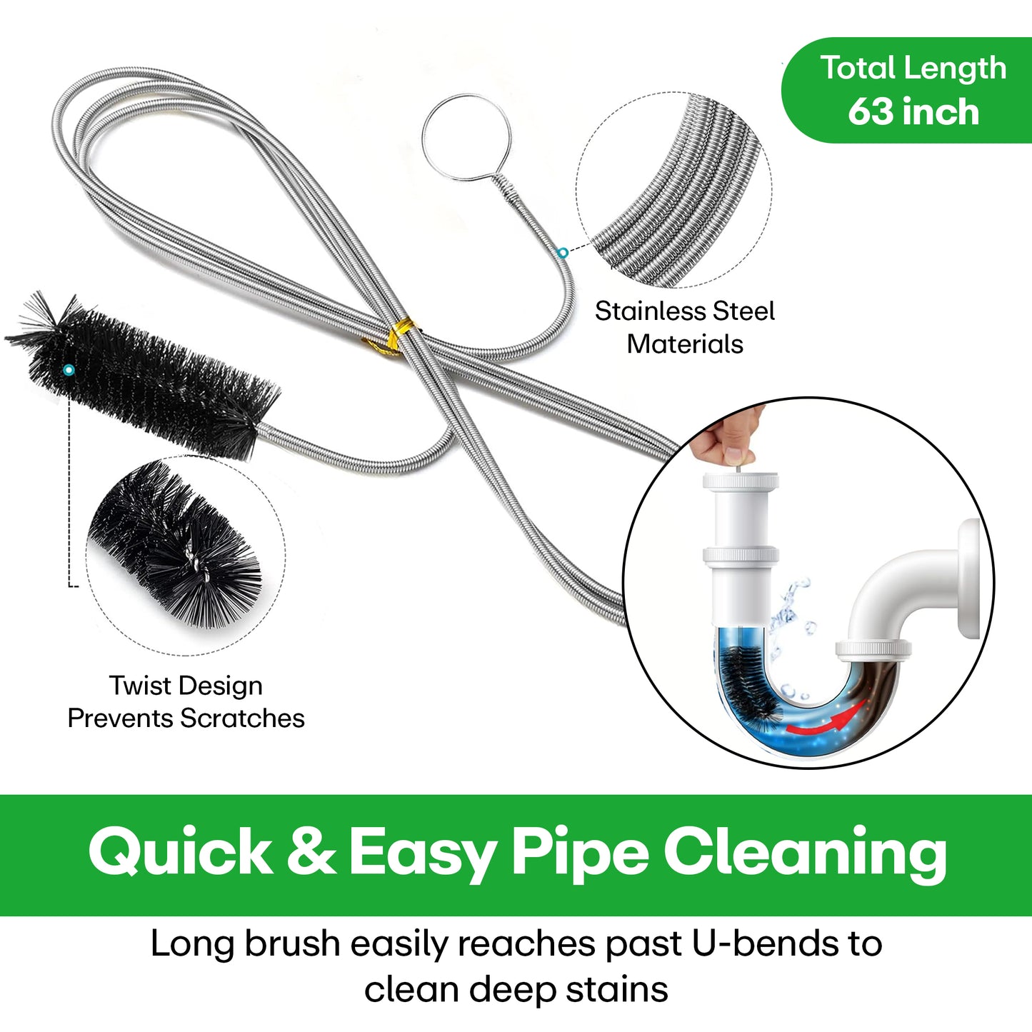 AC Drain Line Cleaner (32 Oz.) + Free XXL Drain Brush