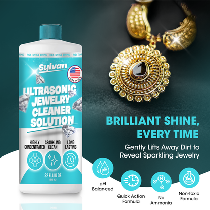 Ultrasonic Jewelry Cleaner (32 Oz.) + Free Cloth