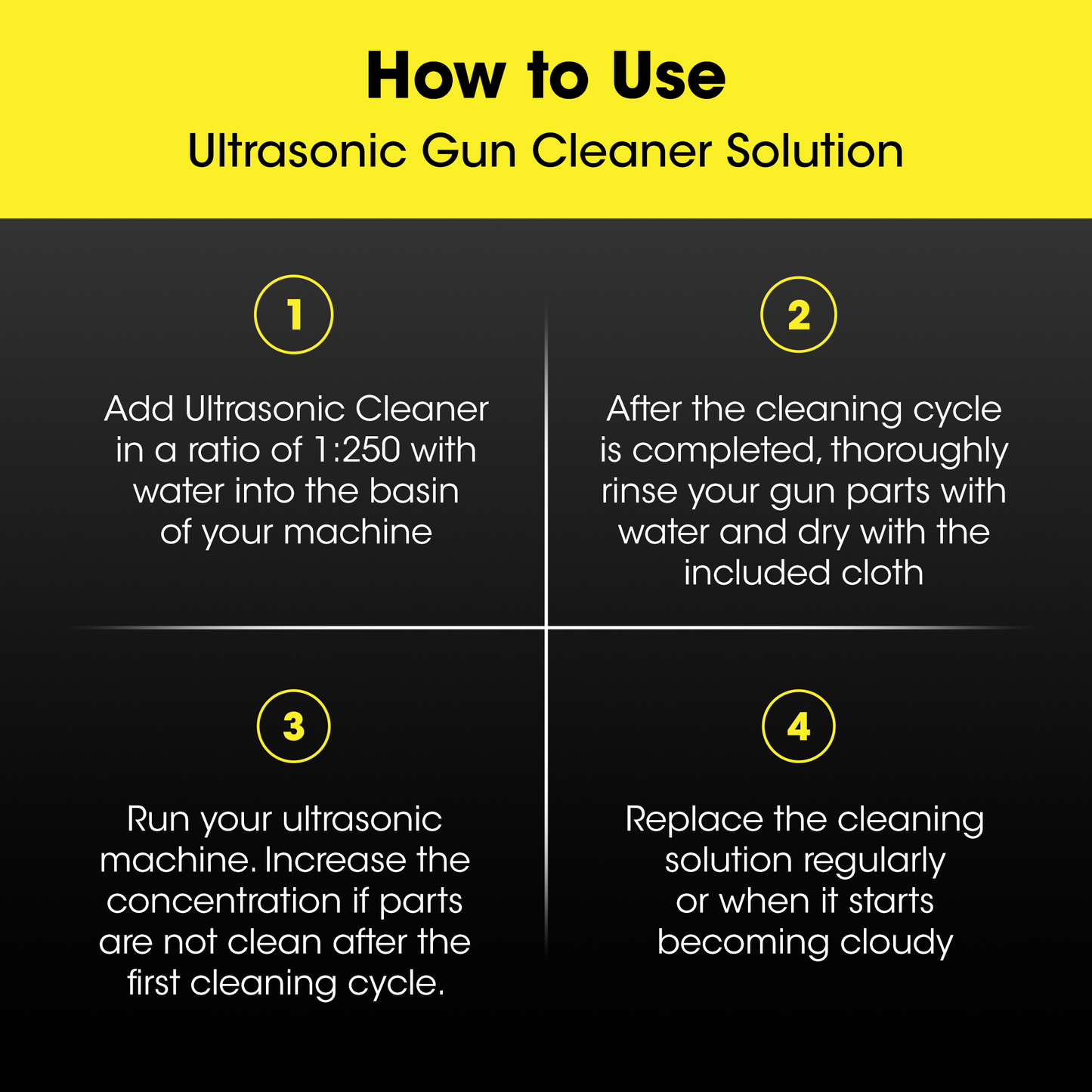 Ultrasonic Gun Cleaner Solution (32 Oz.) + Free Cleaning Cloth