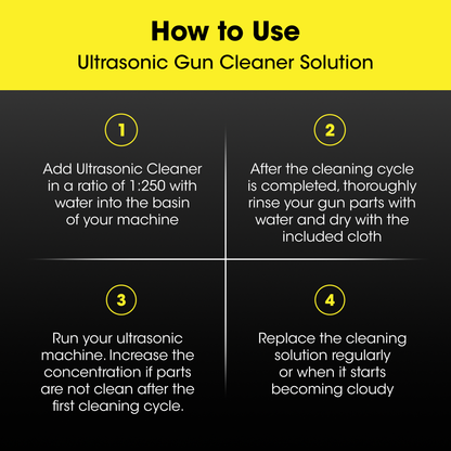 Ultrasonic Gun Cleaner Solution (32 Oz.) + Free Cleaning Cloth