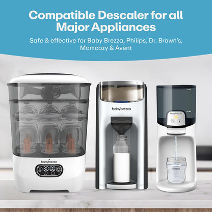 Descaler Compatible with Baby Brezza Machines (32 Oz) + Free Cloth