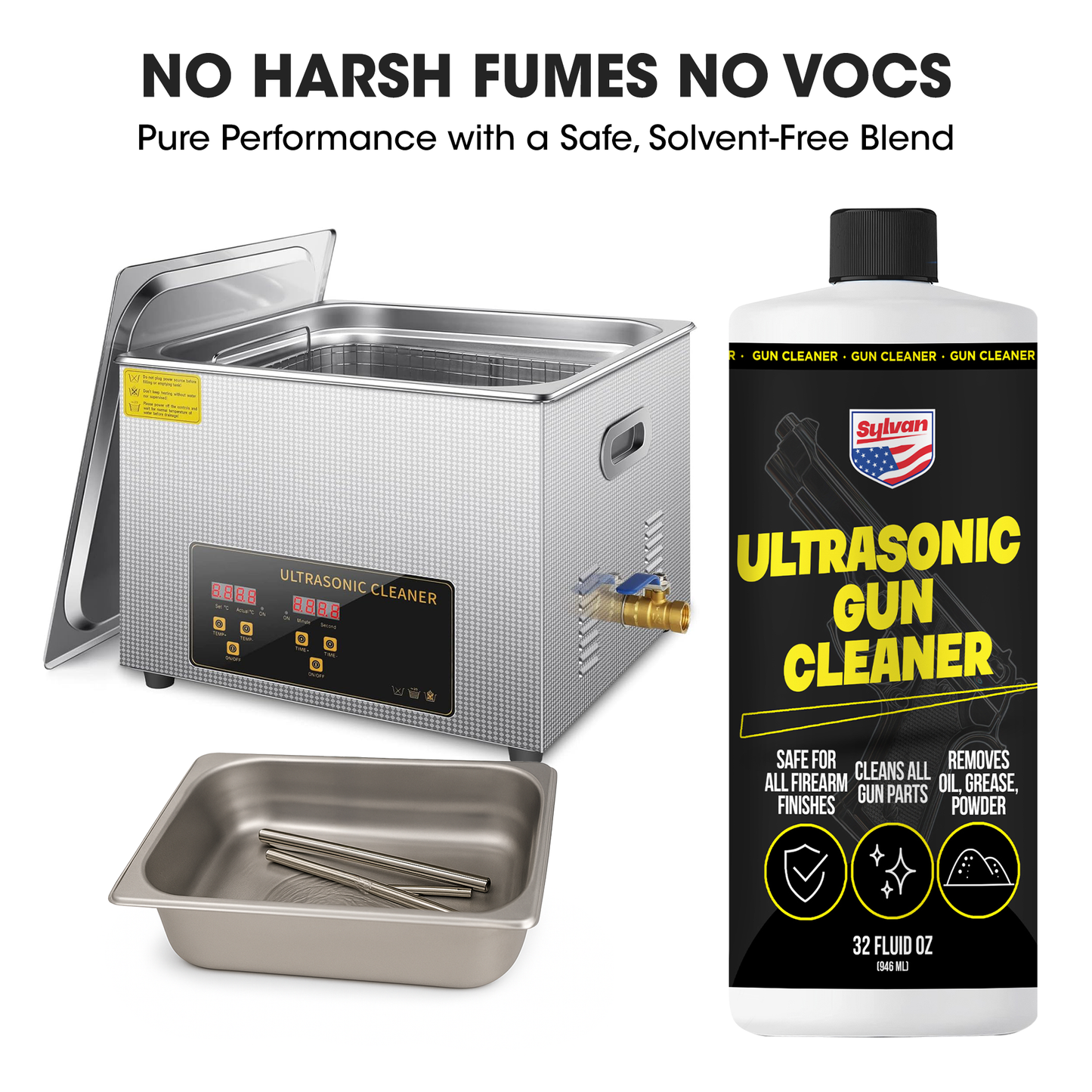 Ultrasonic Gun Cleaner Solution (32 Oz.) + Free Cleaning Cloth