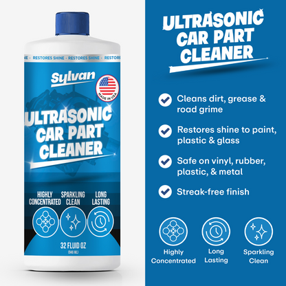 Ultrasonic Car Parts Cleaner (32 Oz.) + Free Cloth