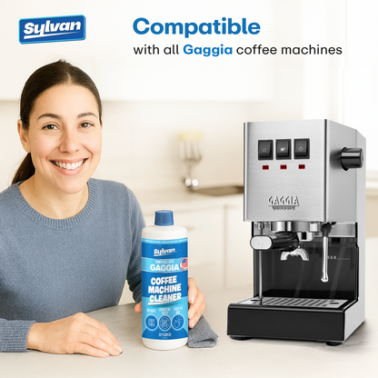 Coffee Machine Cleaner (32 Oz.) - Compatible with Gaggia  + Free Barista Cloth
