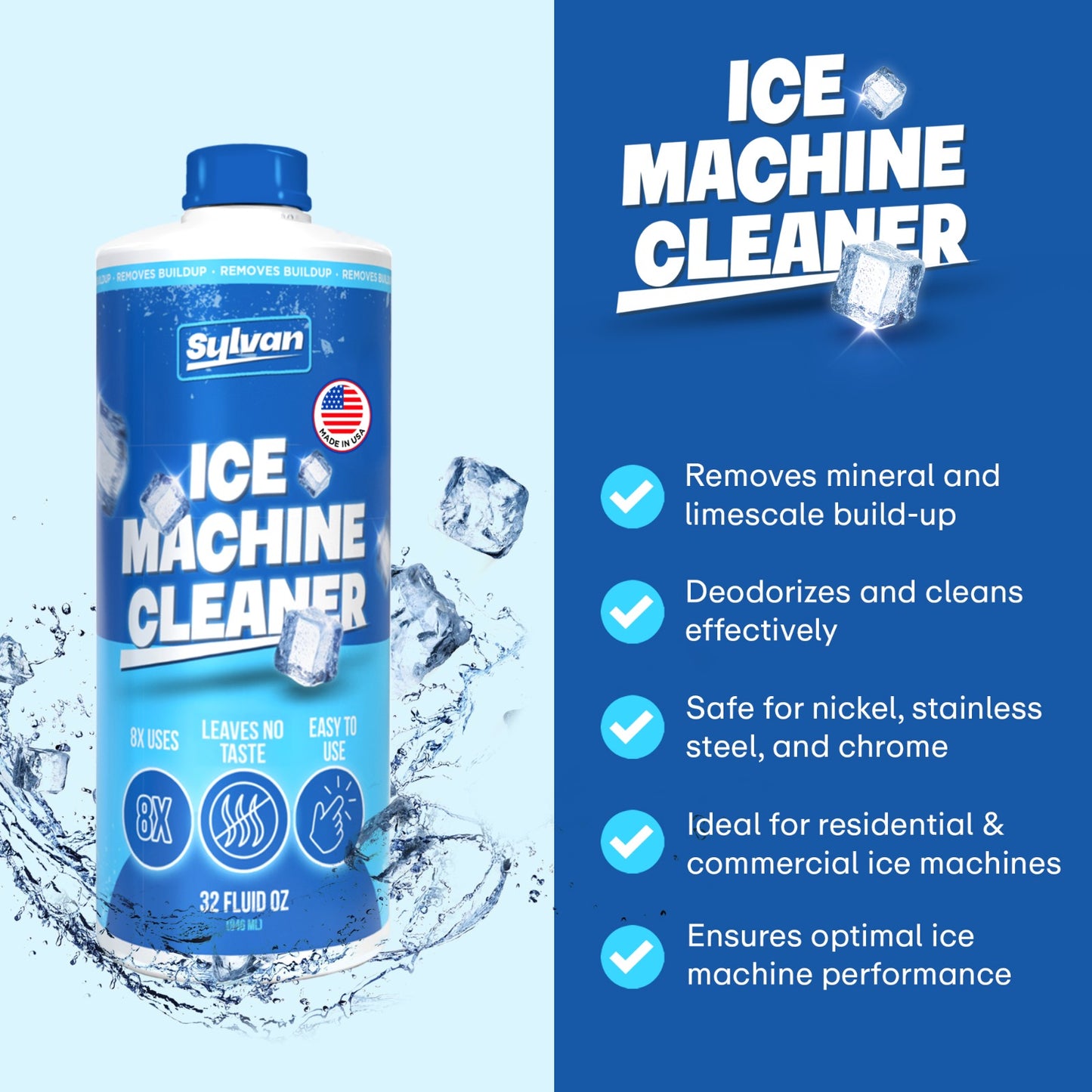 Ice Machine Cleaner (32 Oz.) + Free Brush